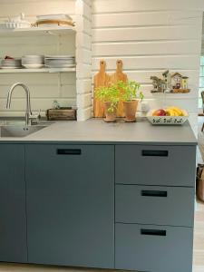 Køkken eller tekøkken på Summerhouse In Forest Near Rørvig Beach