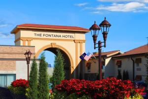a welcome arch to the town na na na hotel at The Fontana Hotel in Indianapolis