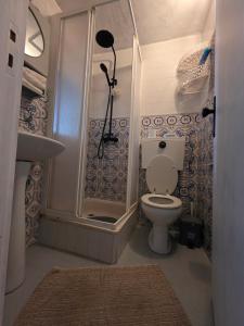 un piccolo bagno con doccia e WC di Casa do Lidador à Beira-Rio a Vila do Conde