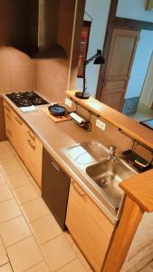 Kuchyň nebo kuchyňský kout v ubytování Appartement Bayonnais, au cœur de la verdure