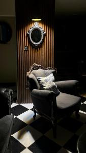 Et opholdsområde på Vintage apartment