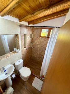 Et badeværelse på Cabañas San Miguel Arcángel