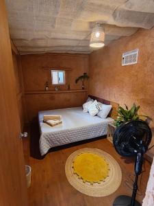 a bedroom with a bed in a room at Hostel Flakos in Zihuatanejo +24 photos