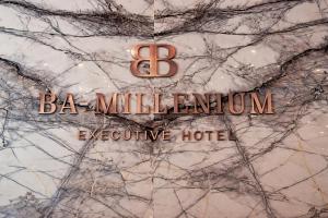 a rendering of a marble floor with a bar milanum logo at BA Millenium in Buenos Aires