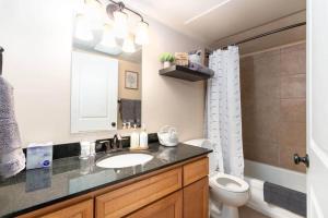 a bathroom with a sink and a toilet at Cozy 1Bdrm•Self Check-in•Downtown in Salt Lake City