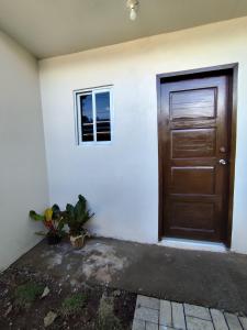 a door of a house with a plant next to it at Lorna's Home in Panglao Island