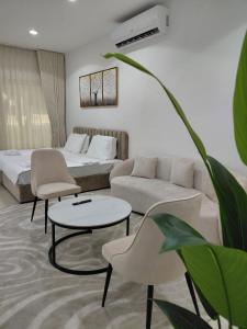 Predel za sedenje v nastanitvi Sky5 Apartment