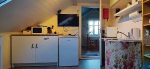 Kuchyň nebo kuchyňský kout v ubytování Øya husrom-enkeltsenger-kjøkken-bad + 9 fotografií
