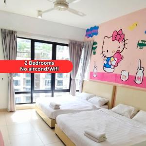 En eller flere senge i et værelse på Midhills at Genting by Sky Suite