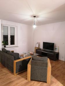 TV a/nebo společenská místnost v ubytování Very nice apartment F2 Suite Alyssa
