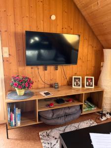 Et tv og/eller underholdning på Ferienwohnung im Herzen Tribergs