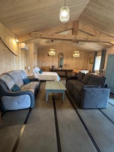 Posezení v ubytování Grange rénovée