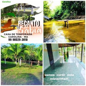 a collage of photos of a city and a river at RECANTO DO SABIÁ in Carolina
