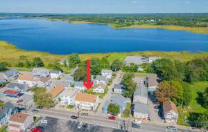 an aerial view of a house with a red marker at The Return to Self - Walk to Historic Downtown in Warren +43 photos