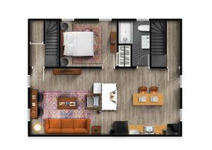 Plantegning af The Return to Woods - Newly Designed & Renovated