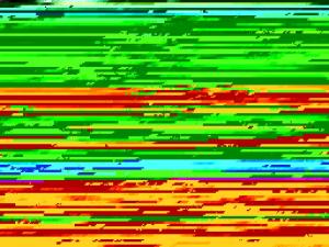 a close up of a computer screen with colored lines at Apartment Saydaer Höhe by Interhome in Sayda