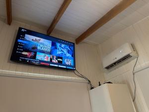 TV a/nebo společenská místnost v ubytování Cabañas entre Talca y Maule, en Piedras Blancas