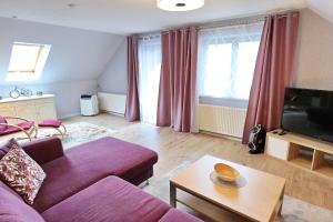 TV a/nebo společenská místnost v ubytování Seeadler am Schweriner See - ABC37 - nur Feriengäste!