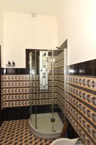 a bathroom with a shower with a toilet in it at B&B Maison Civico 13 in Ausonia
