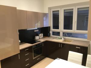 A kitchen or kitchenette at Synagogue Gozsdu Private Apartments