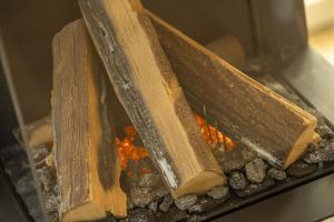 un groupe de bûches en train de cuire dans un four dans l'établissement Alte Fischfabrik SeePerle, à Lauterbach