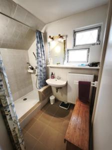 Et badeværelse på Magyar Tenger Pihenőház, 4-8 főre Balatonakarattya