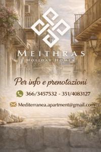 a sign for a mexico vacation house with a picture of a street at Meithras Holiday Homes in Agrigento