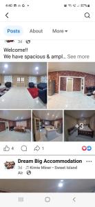 eine Collage mit verschiedenen Bildern eines Zimmers in der Unterkunft Dream Big Accommodation in Apia