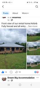 eine Collage von zwei Bildern eines Hauses in der Unterkunft Dream Big Accommodation in Apia