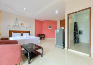 Kuchyň nebo kuchyňský kout v ubytování Sun and beach hotel