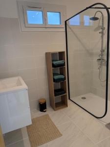 Koupelna v ubytování Appartement tout confort aux portes du Sancy