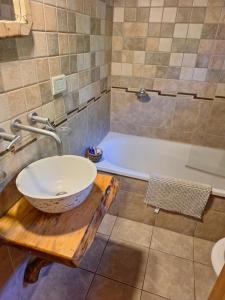 Koupelna v ubytování Parajes del Lejano sur Cabaña El Choique + 23 fotografií