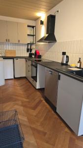 Kuchyň nebo kuchyňský kout v ubytování Historic Merchant House - History & Modernity