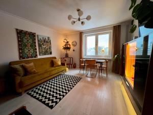 Posezení v ubytování Apartament Rockabilly