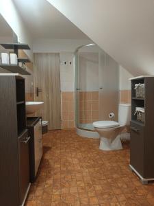 Koupelna v ubytování Apartmány Gabriela