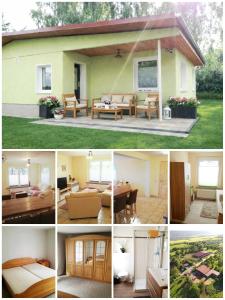 een collage van foto's van een huis bij Ranchhaus in Baumannsberg