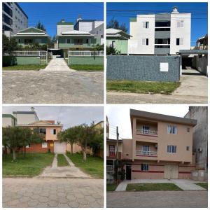four different pictures of buildings and a building at Apartlaguna - 4 residenciais diferentes in Laguna