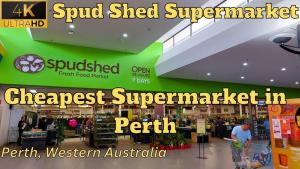 a store with a sign that readssupported cheapest supermarket in peril at Airport Master Room in Perth