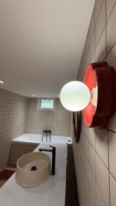 Koupelna v ubytování Studio M