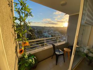 En balkon eller terrasse på Departamento nuevo moderno y elegante