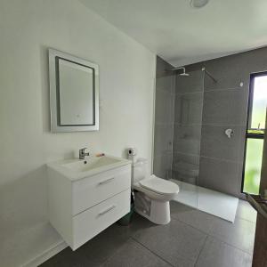 Et badeværelse på Cabañas Teave