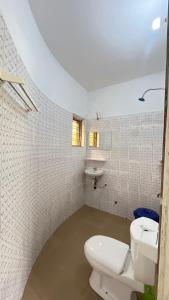 ambayard的带马桶和水槽的白色浴室