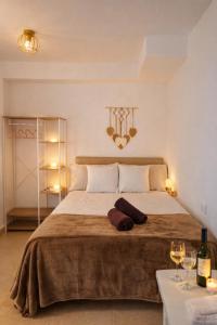 Giường trong phòng chung tại Estudio para pareja en Jaen