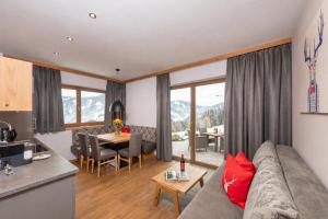 Et opholdsområde på Das Grünholz Aparthotel