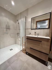 Koupelna v ubytování Les cigales