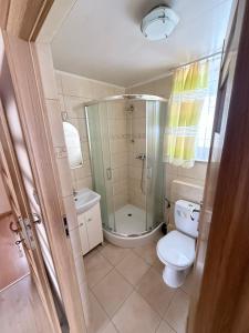 Koupelna v ubytování Domek u Janiny + 21 fotografií