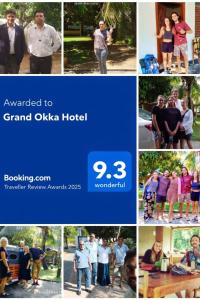 een collage van foto's van een groep mensen bij Grand Okka Hotel in Buttala Town