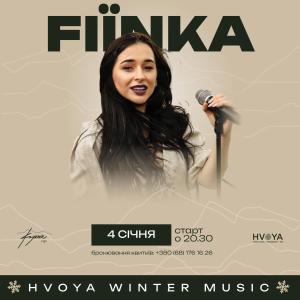 a poster of a woman holding a microphone at HVOYA Apart-Hotel & SPA in Bukovel