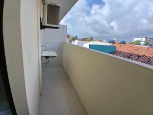 En balkon eller terrasse på Liszen flats