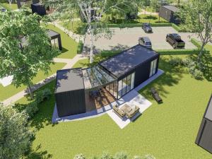 an overhead rendering of a house in a park at Sustainable Stay by Palette Resort de-Steppe in Ulicoten